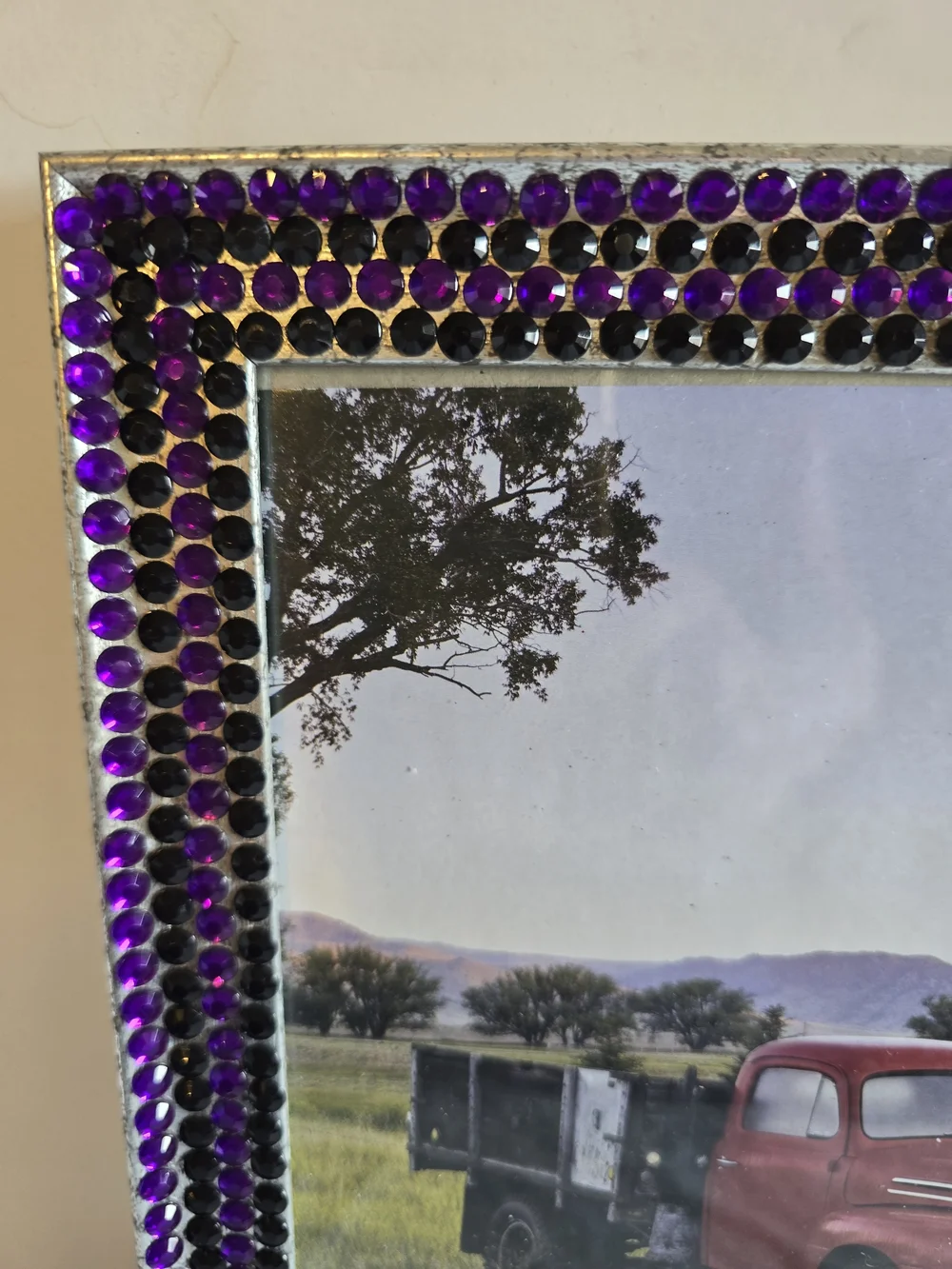 Purple Black 8x10 Photo Frame New Handmade